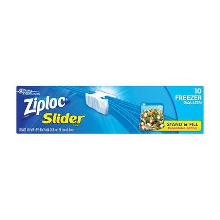 SCRUBBING BUBBLES Ziploc Slider 1 gal Clear Freezer Bag 10 pk 02313